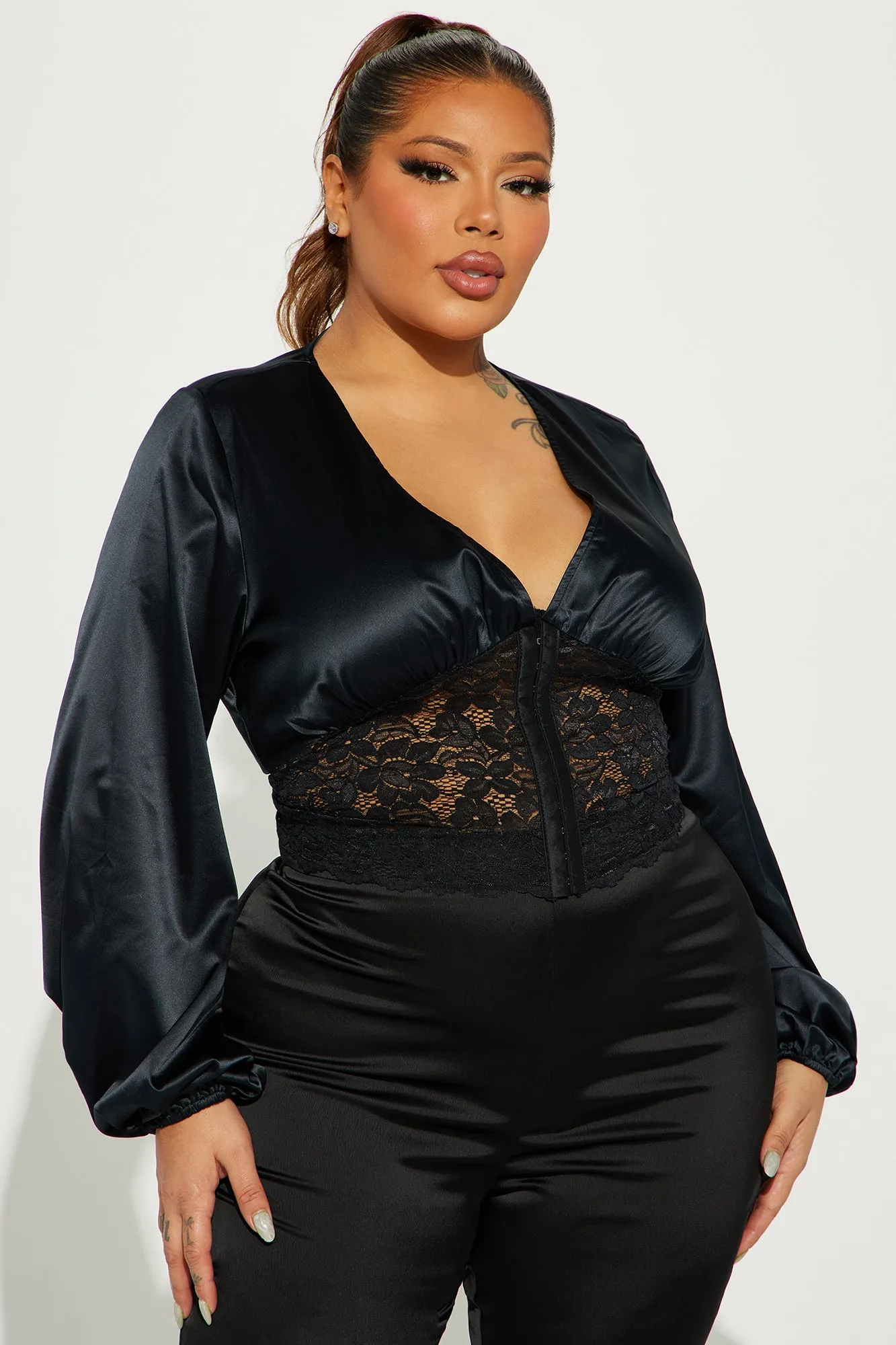 Amina Blouse Top - Black