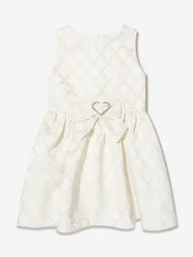 Angels Face Girls Ursula Heart Bow Dress in White