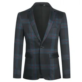 Boys Plaid Formal Party Slim Fit Blazer