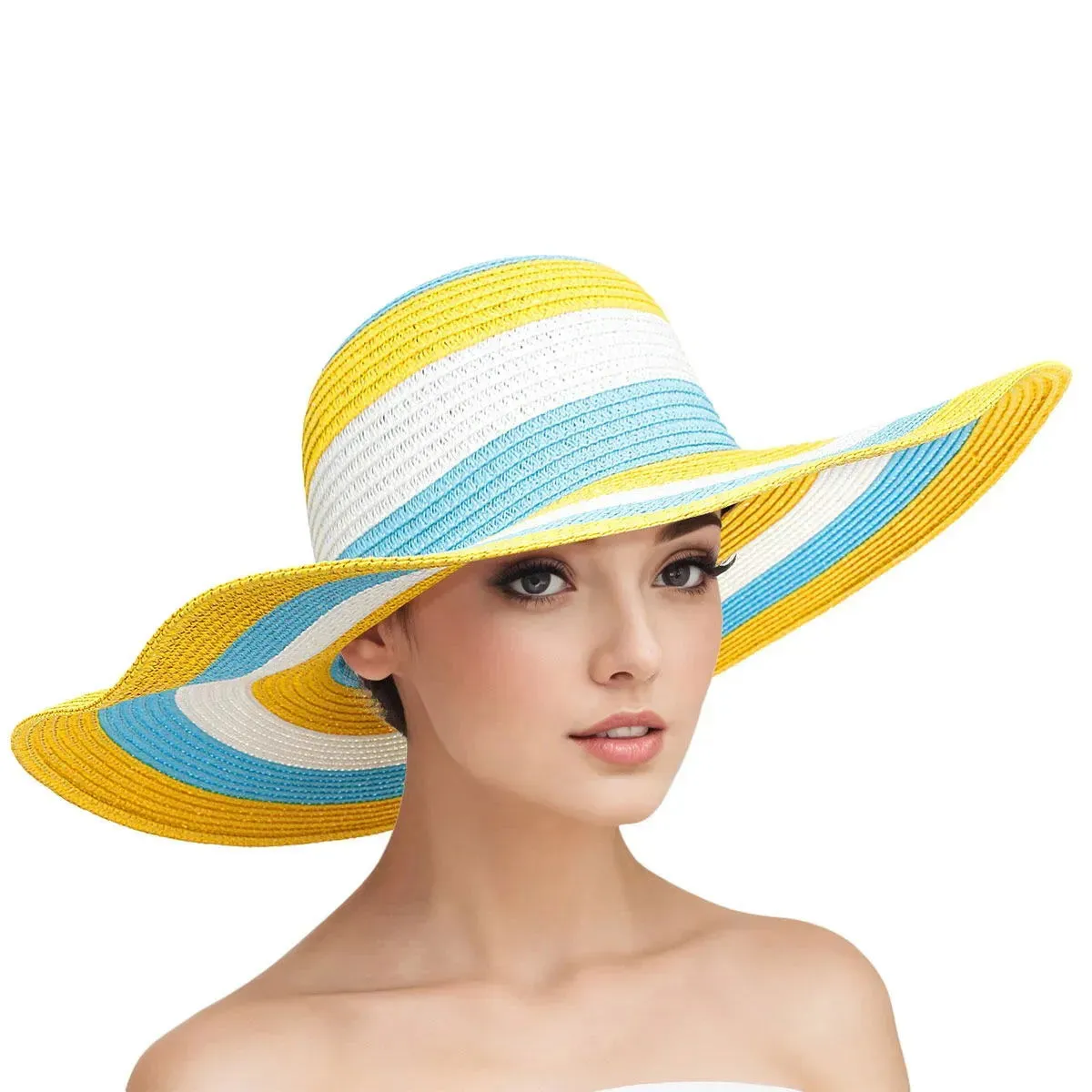 Brighten Your Wardrobe: Multicolor Striped Hat for Ladies