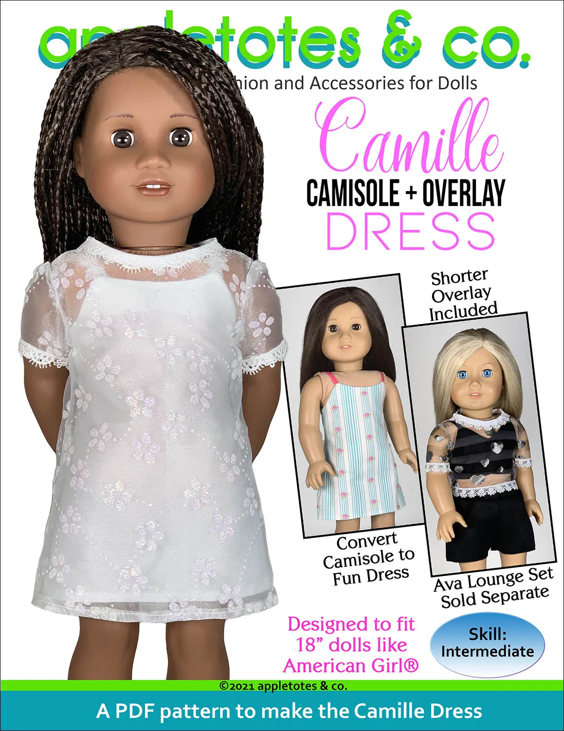 Camille Dress 18 Inch Doll Sewing Pattern