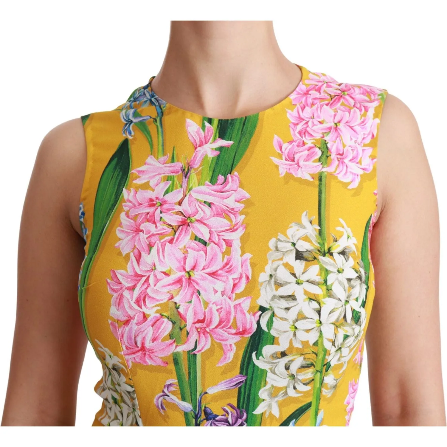 Dolce & Gabbana Sunshine Floral Crewneck Sleeveless Blouse