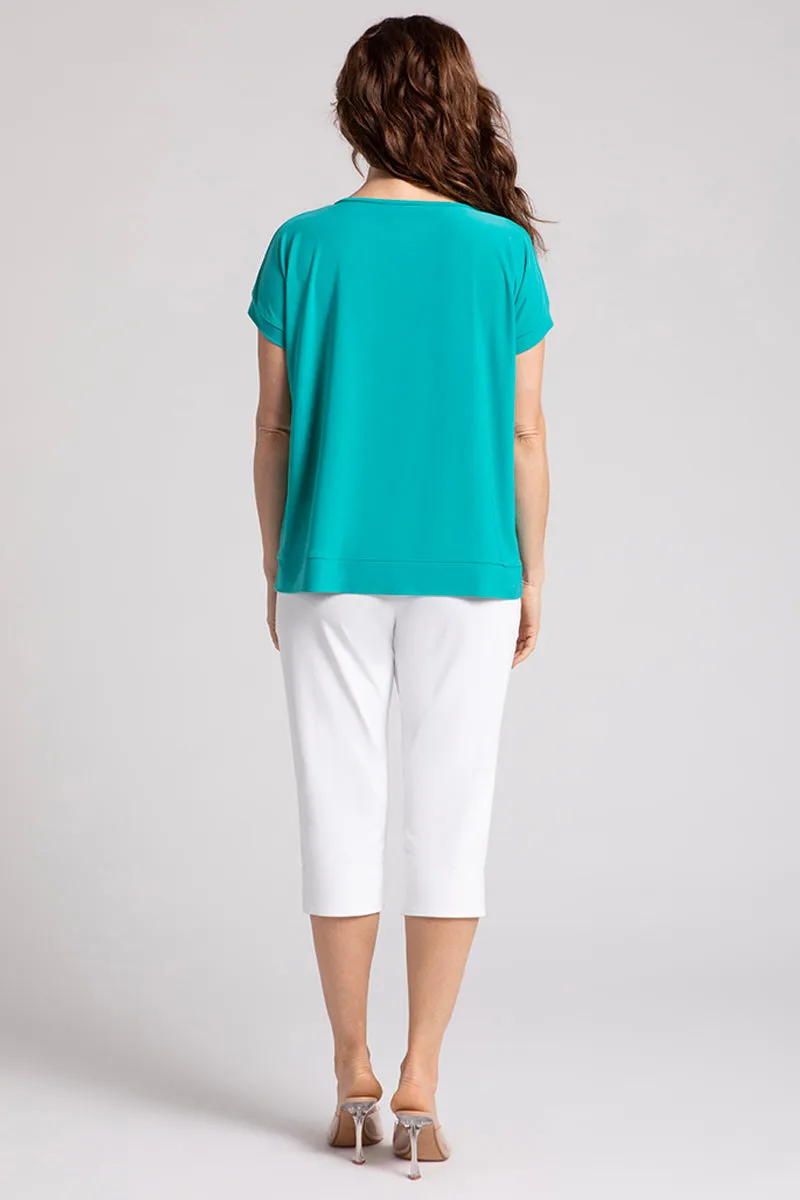 Dolman Scoop Neck Boxy Top | Gem