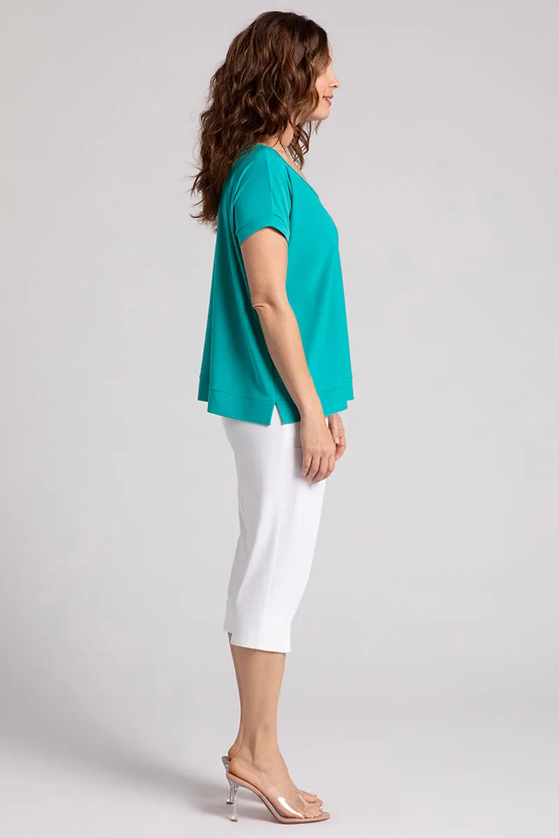 Dolman Scoop Neck Boxy Top | Gem