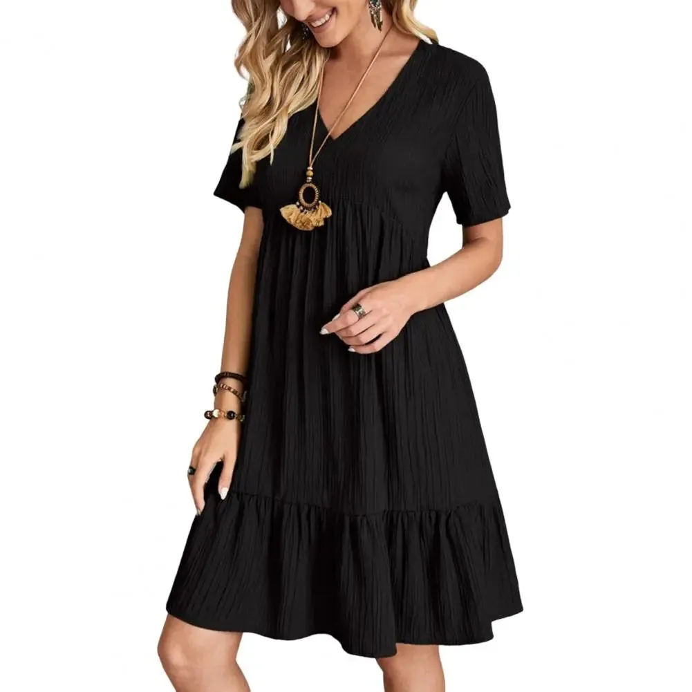 Elegant bodycon sexy cotton Women's dress for women 2022 summer A-line short sleeve boho midi dresses woman robe femme ladies