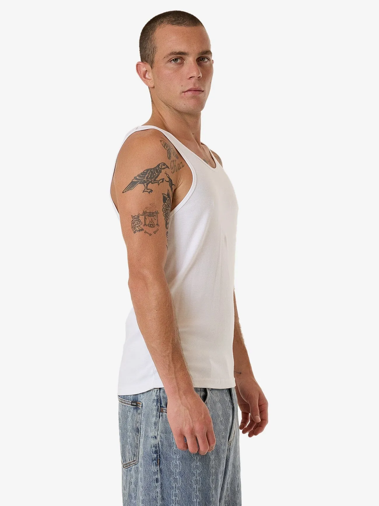 Endless Rib Tank - White