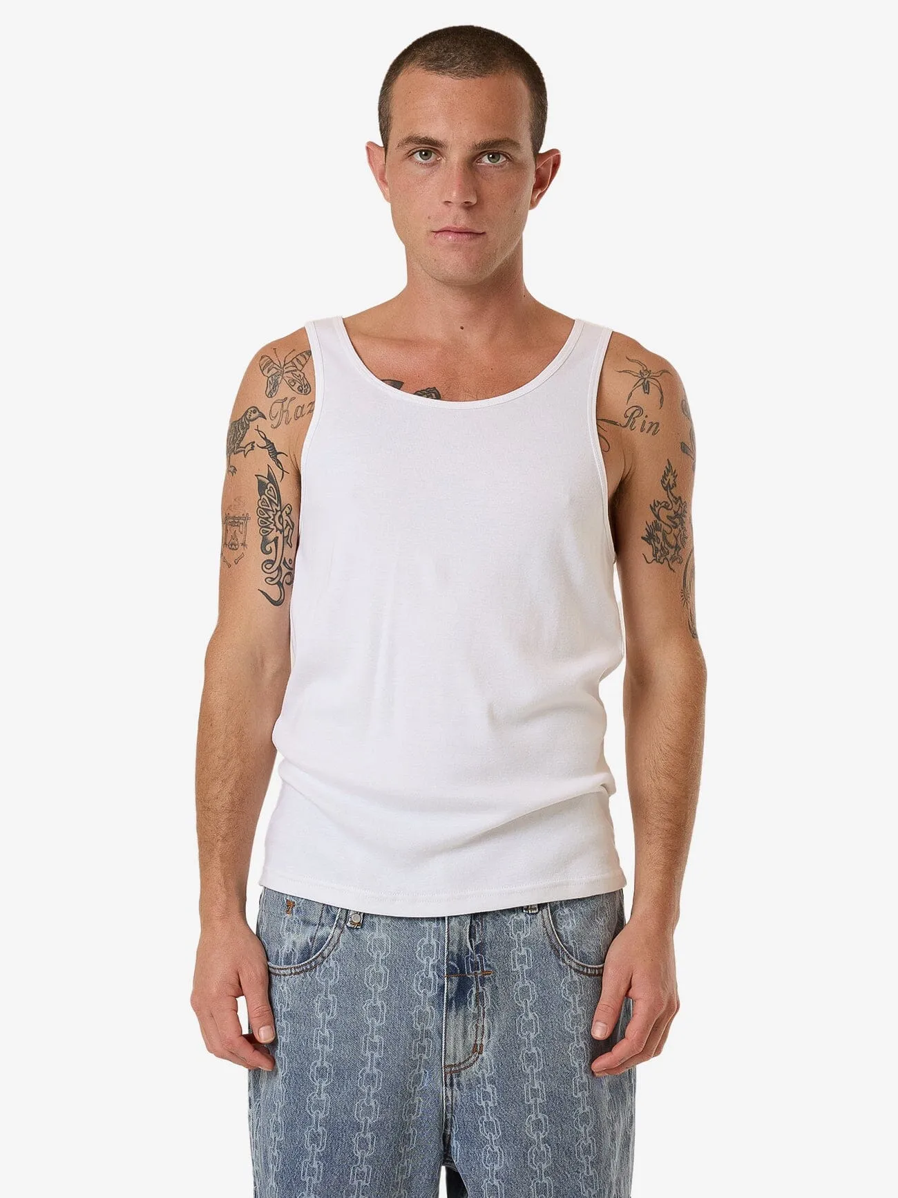 Endless Rib Tank - White