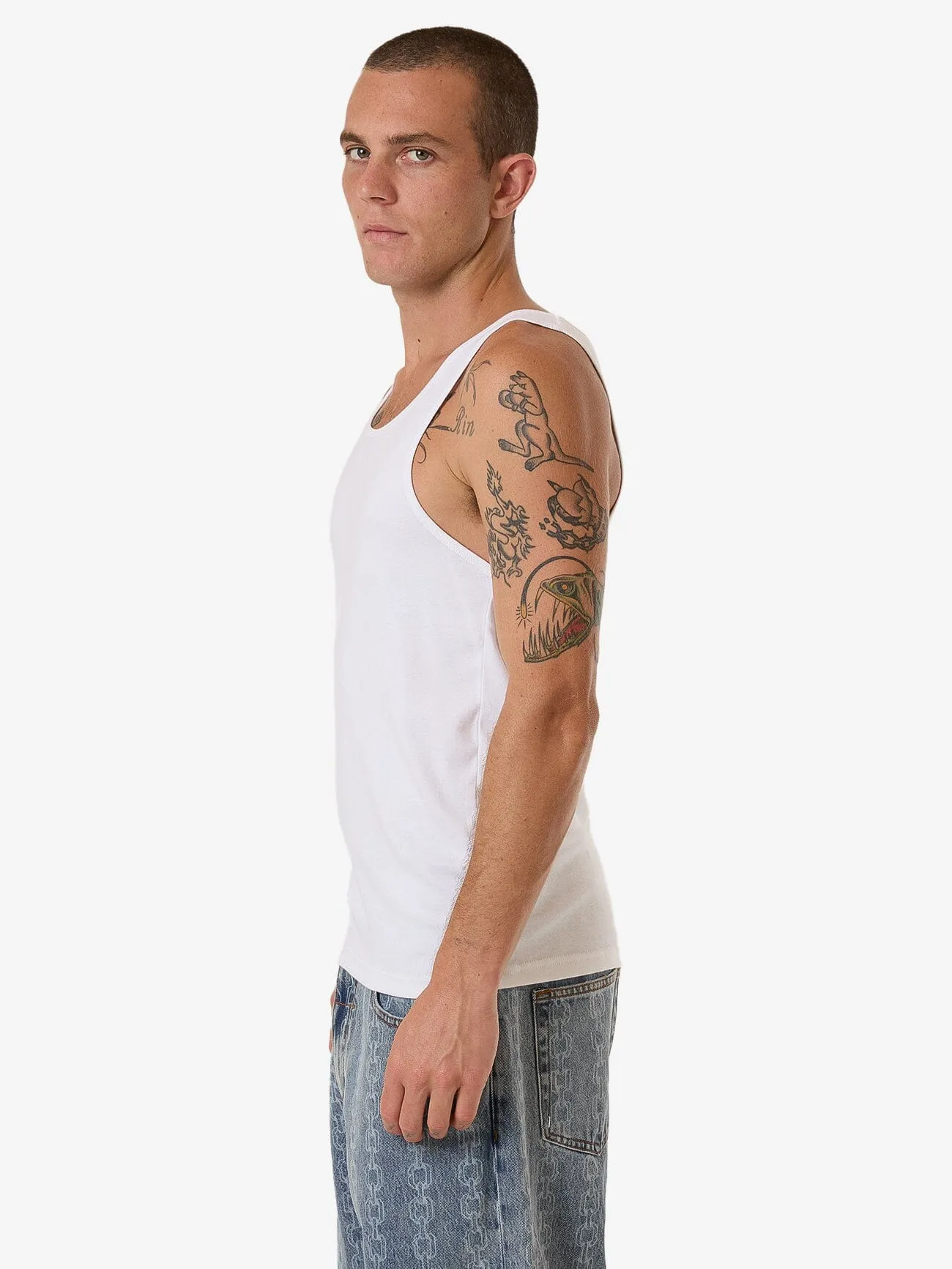 Endless Rib Tank - White