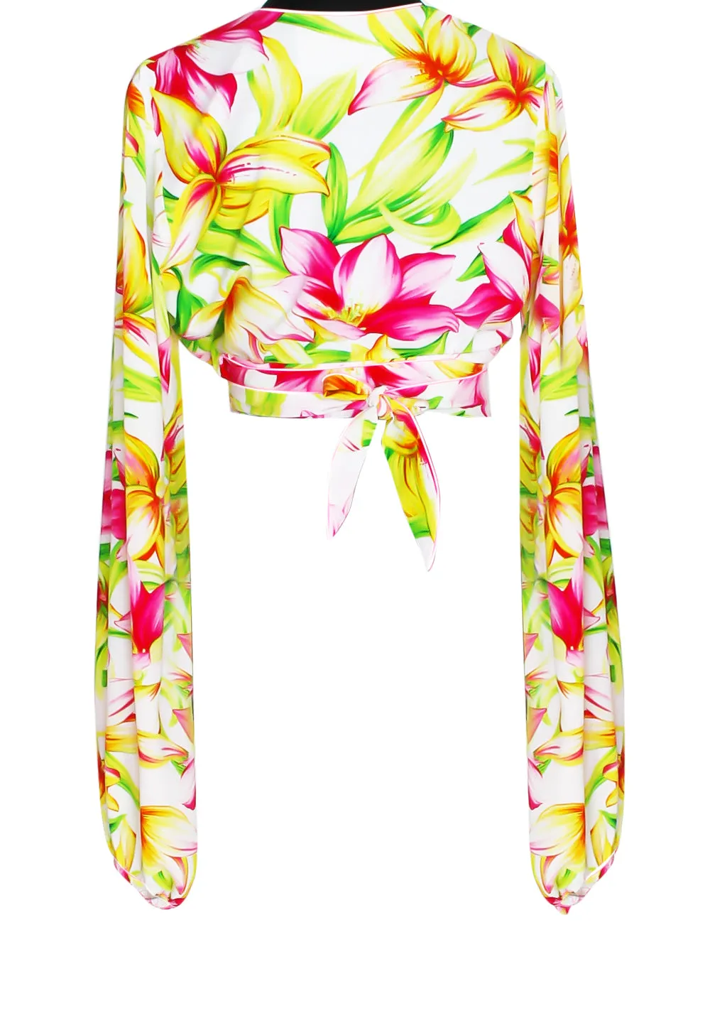 Euphoria - Floral Love Cropped Blouse (Off-White)