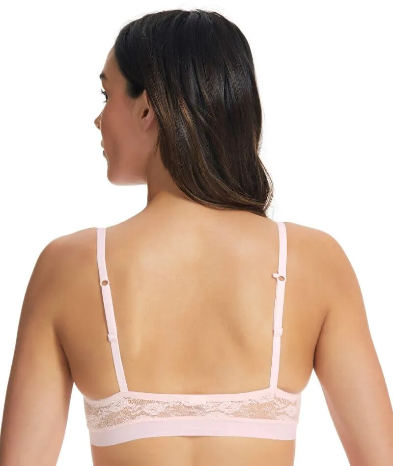 Finelines Invisible Lace Wire-free Crop Top - Shell