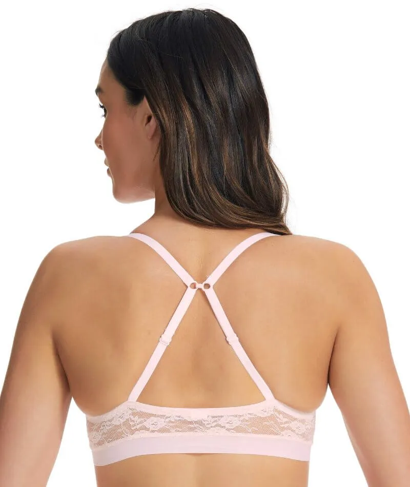 Finelines Invisible Lace Wire-free Crop Top - Shell