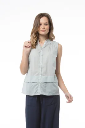 FRANCESCA Top - Washed Blue