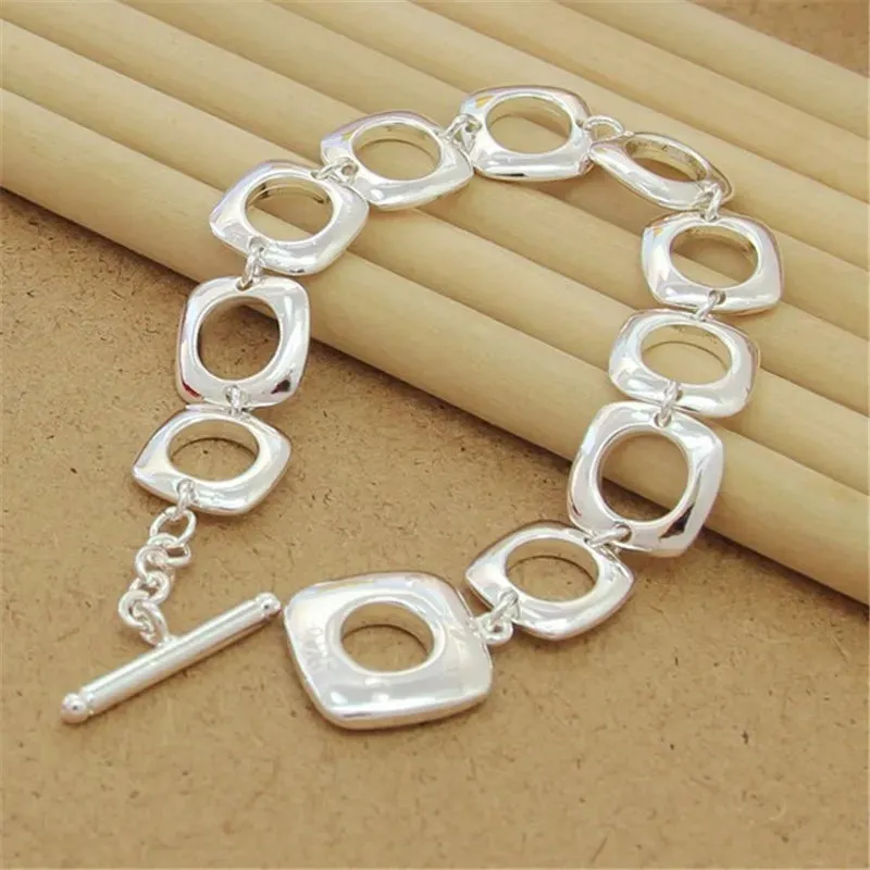 High Quality 925 Sterling Silver Fashion Multiple Styles Bracelet Chain For Women Fashion Wedding Party Beautiful Jewelry Gift