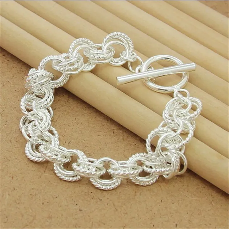 High Quality 925 Sterling Silver Fashion Multiple Styles Bracelet Chain For Women Fashion Wedding Party Beautiful Jewelry Gift