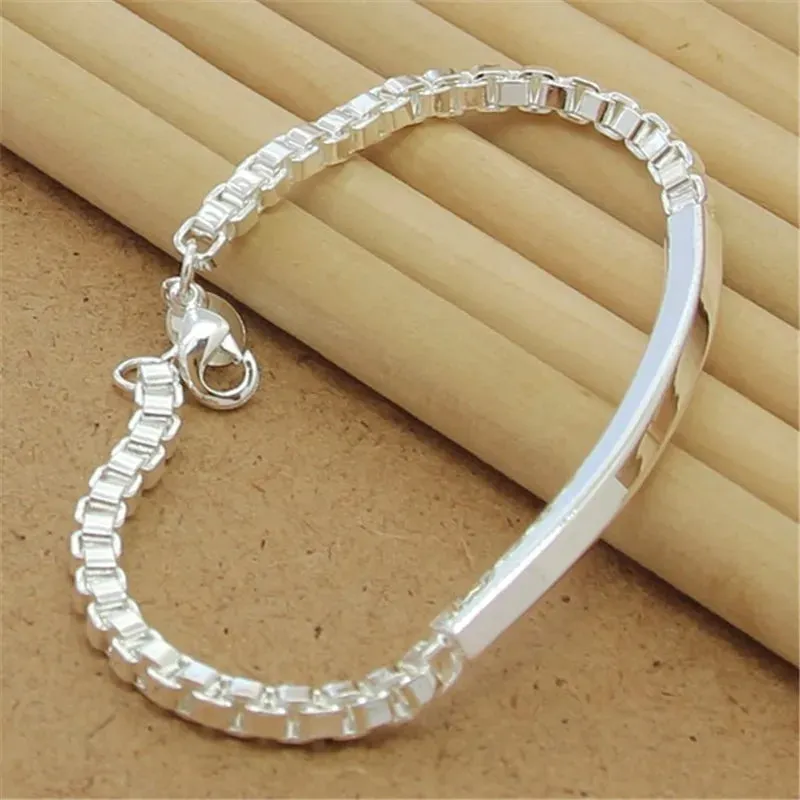 High Quality 925 Sterling Silver Fashion Multiple Styles Bracelet Chain For Women Fashion Wedding Party Beautiful Jewelry Gift