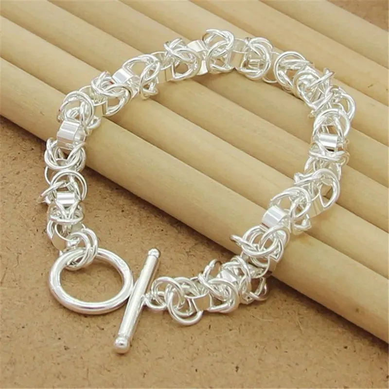 High Quality 925 Sterling Silver Fashion Multiple Styles Bracelet Chain For Women Fashion Wedding Party Beautiful Jewelry Gift