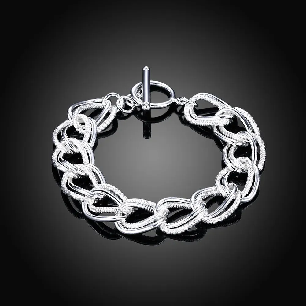 High Quality 925 Sterling Silver Fashion Multiple Styles Bracelet Chain For Women Fashion Wedding Party Beautiful Jewelry Gift