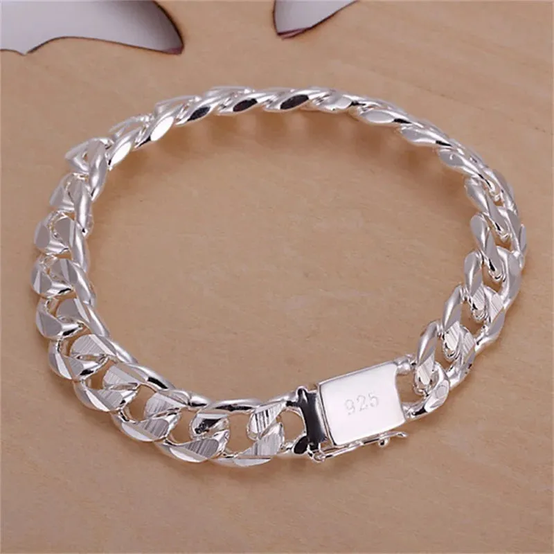 High Quality 925 Sterling Silver Fashion Multiple Styles Bracelet Chain For Women Fashion Wedding Party Beautiful Jewelry Gift