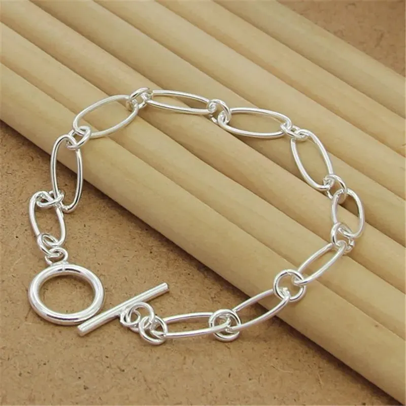 High Quality 925 Sterling Silver Fashion Multiple Styles Bracelet Chain For Women Fashion Wedding Party Beautiful Jewelry Gift