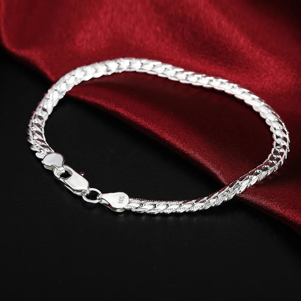 High Quality 925 Sterling Silver Fashion Multiple Styles Bracelet Chain For Women Fashion Wedding Party Beautiful Jewelry Gift