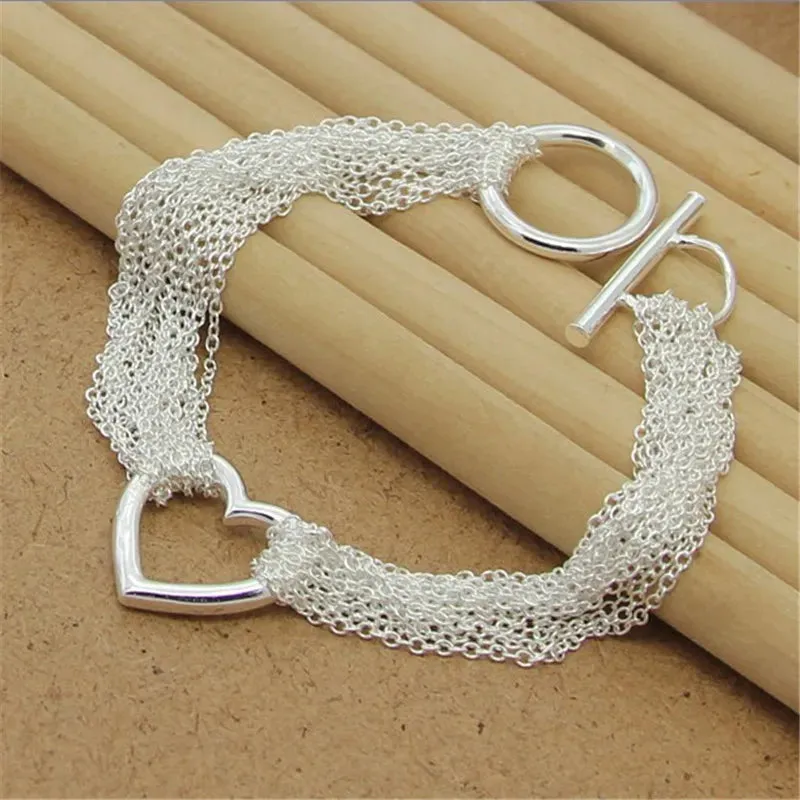 High Quality 925 Sterling Silver Fashion Multiple Styles Bracelet Chain For Women Fashion Wedding Party Beautiful Jewelry Gift