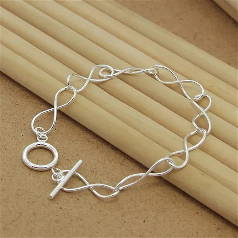 High Quality 925 Sterling Silver Fashion Multiple Styles Bracelet Chain For Women Fashion Wedding Party Beautiful Jewelry Gift