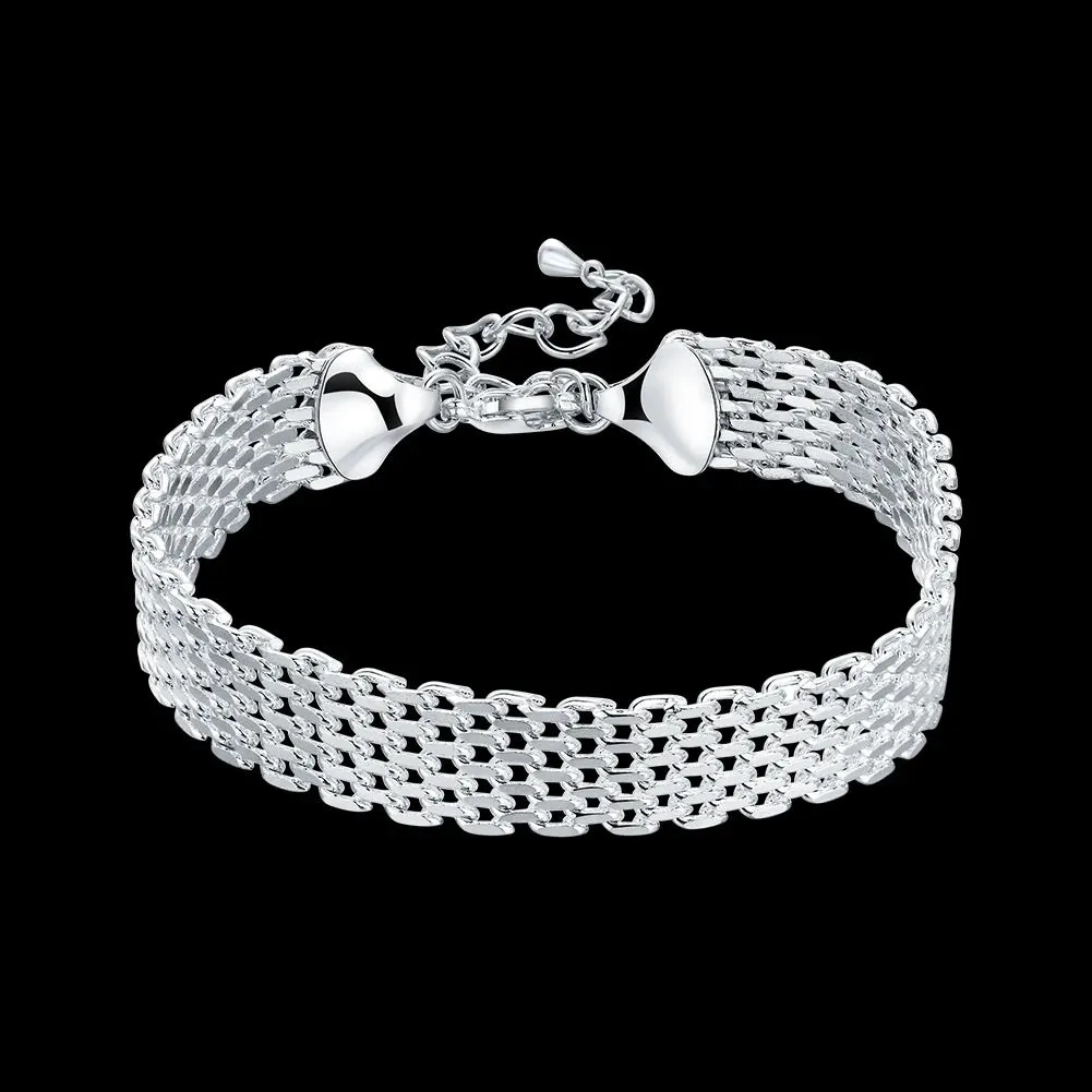 High Quality 925 Sterling Silver Fashion Multiple Styles Bracelet Chain For Women Fashion Wedding Party Beautiful Jewelry Gift