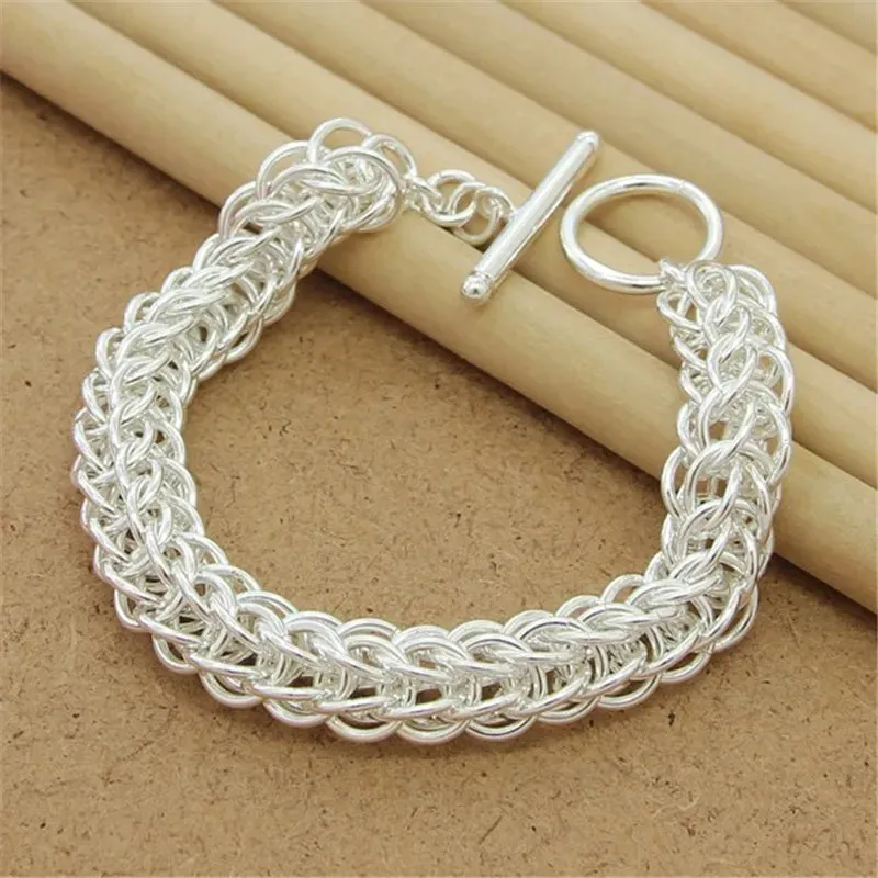 High Quality 925 Sterling Silver Fashion Multiple Styles Bracelet Chain For Women Fashion Wedding Party Beautiful Jewelry Gift