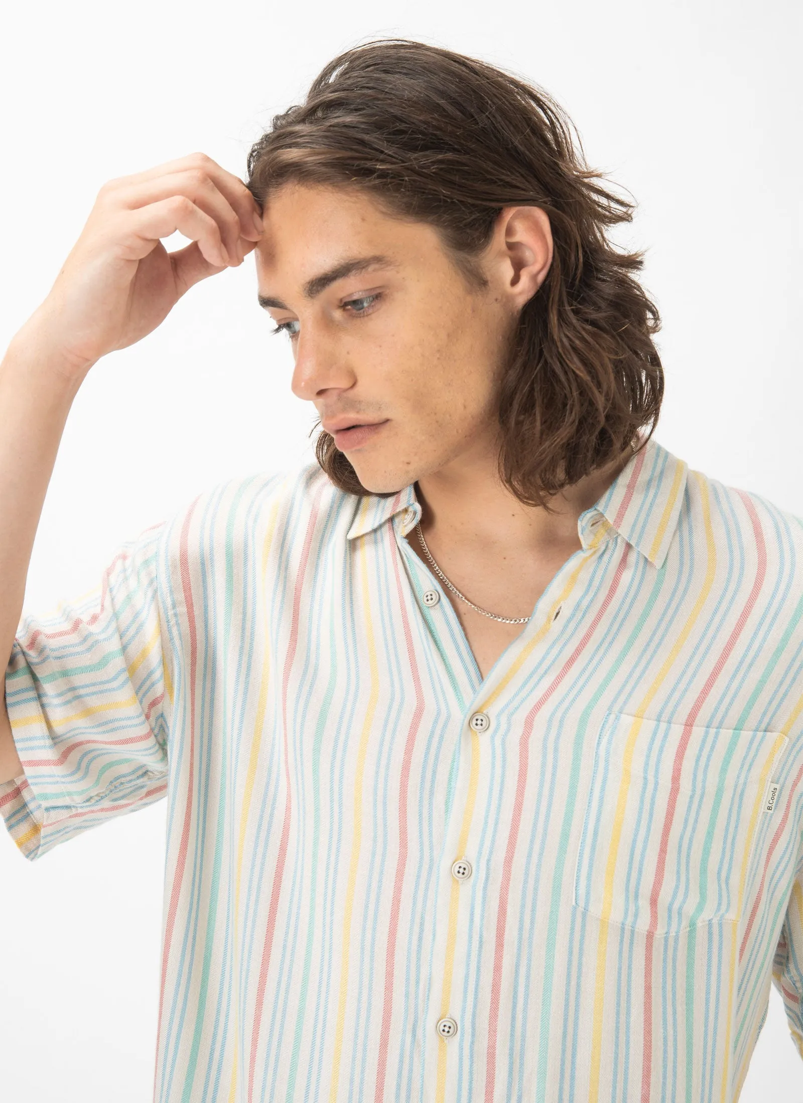 Holiday Shirt Natural Stripe