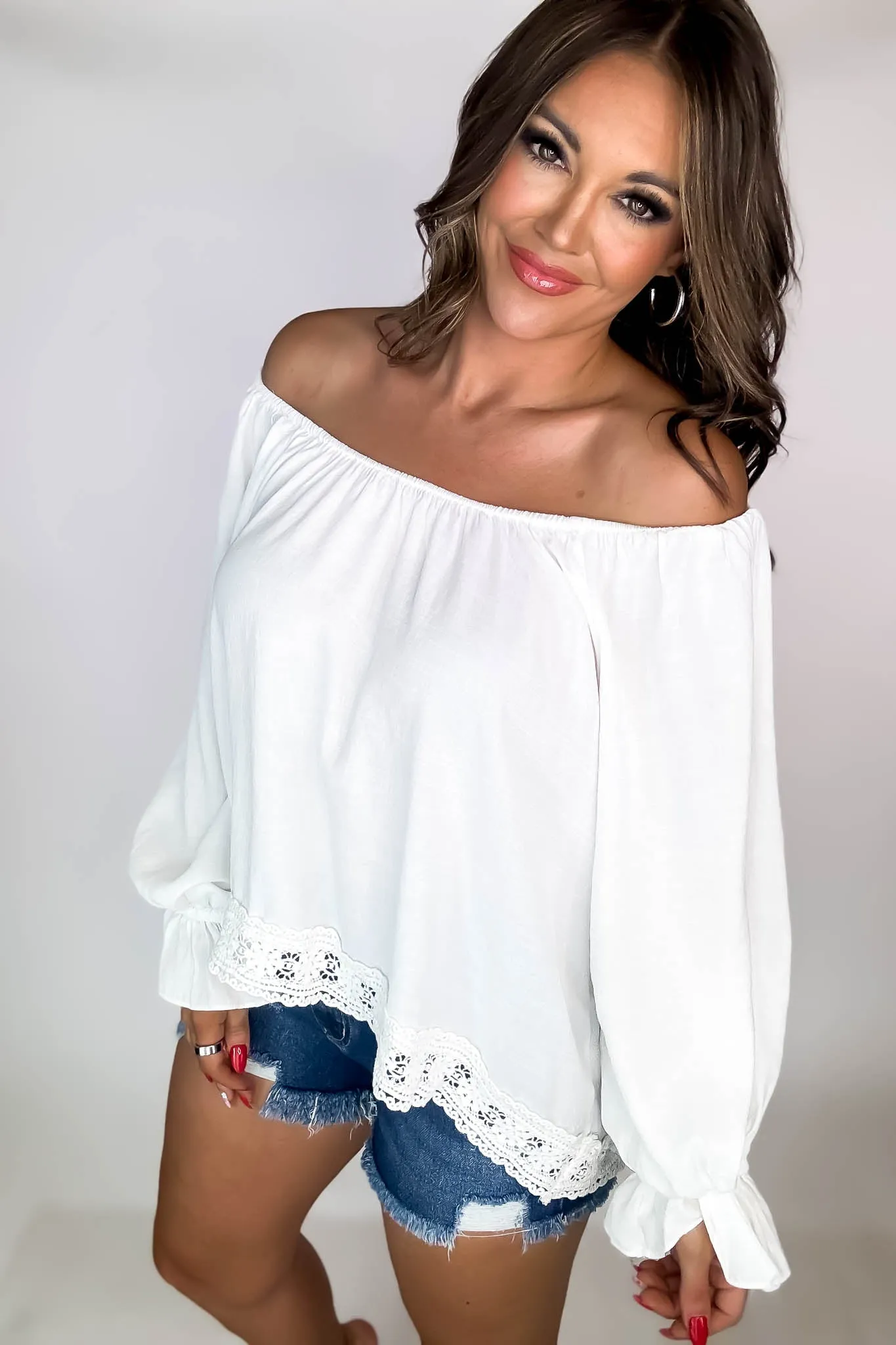 It's My Moment White Bow Back Blouse