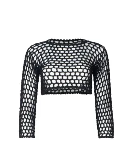 Jane Black Crochet Crop Top