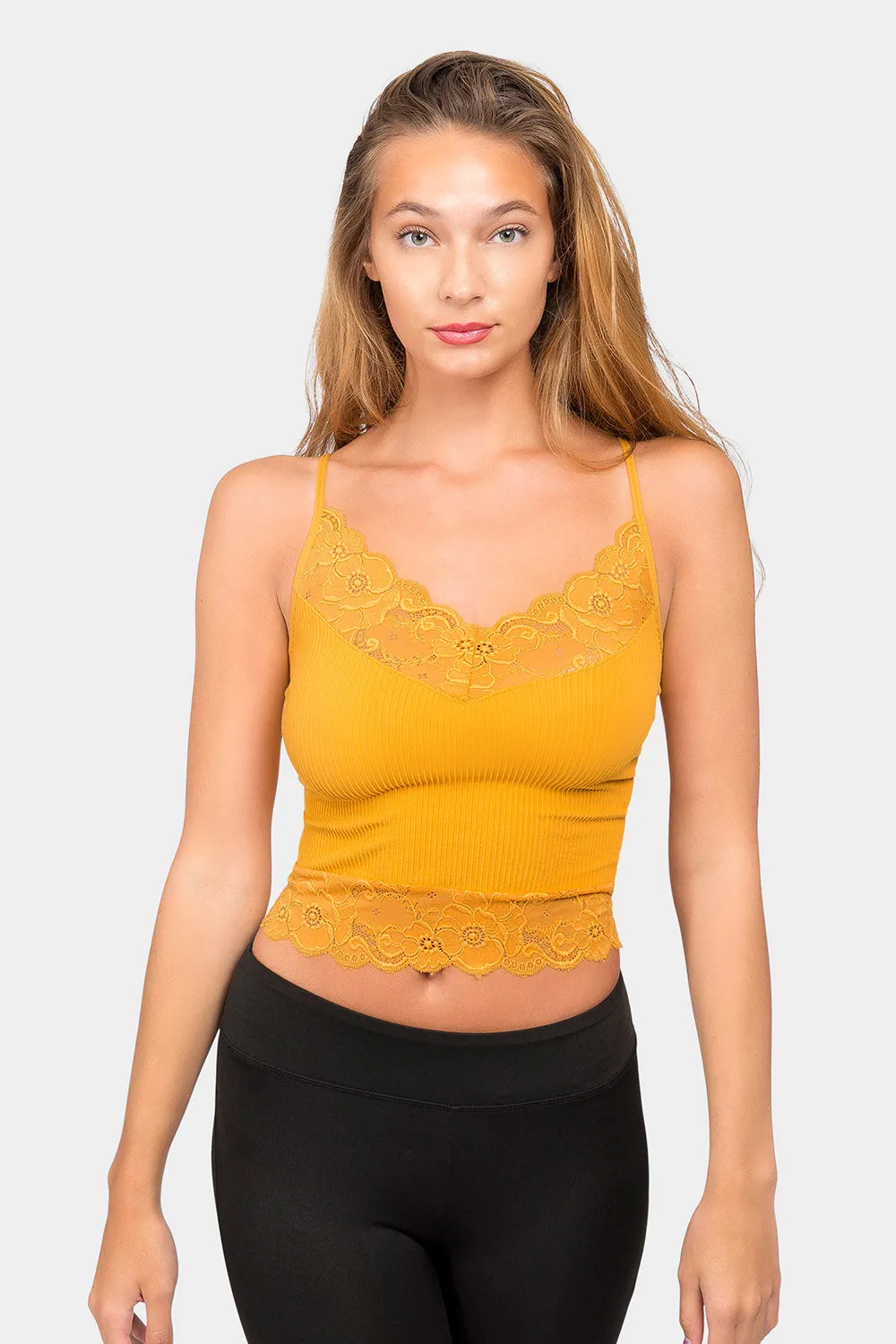 Lace Detail Seamless Cami Top