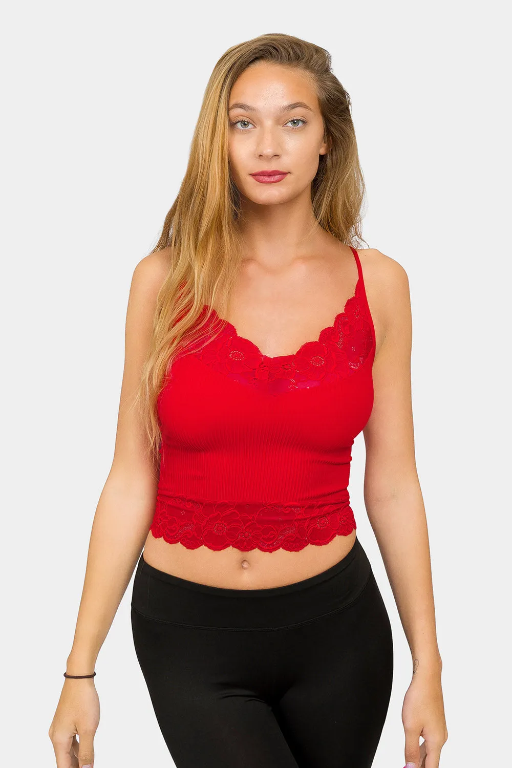 Lace Detail Seamless Cami Top