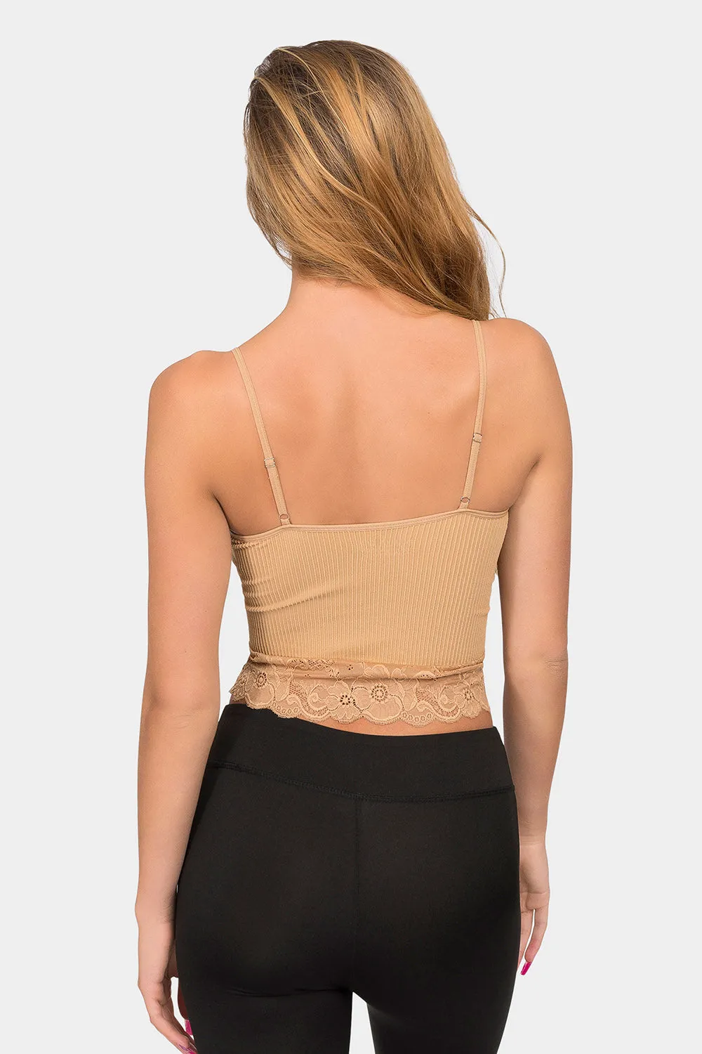 Lace Detail Seamless Cami Top