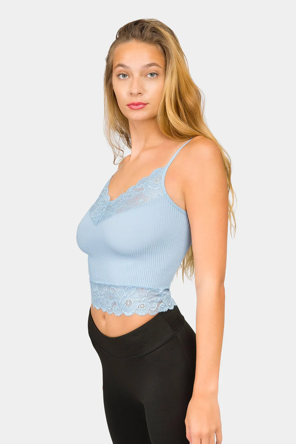 Lace Detail Seamless Cami Top