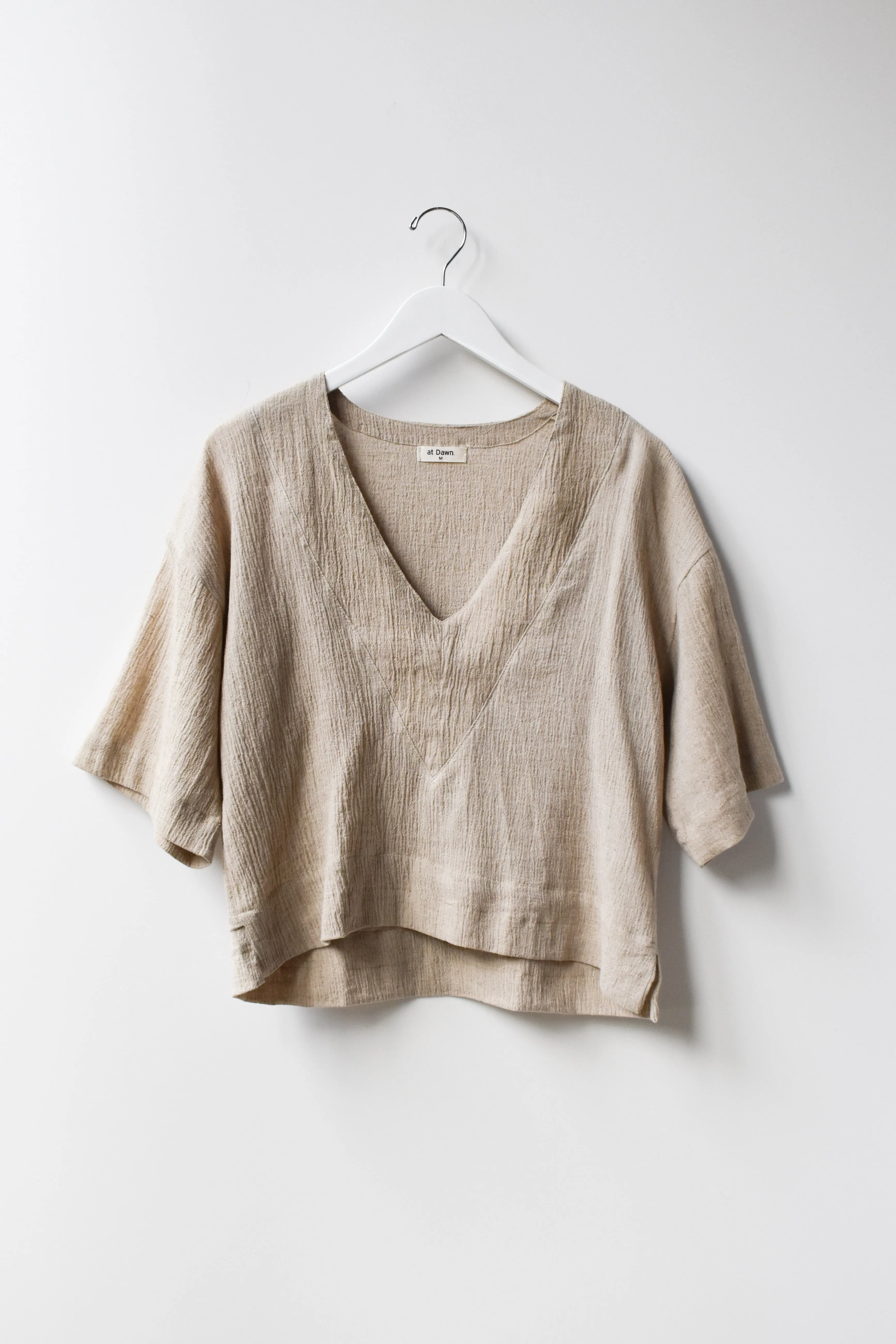 Linen V-neck Top