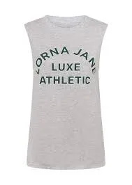 Lorna Jane Lotus Limited Edition Muscle Tank - Light Grey Marl