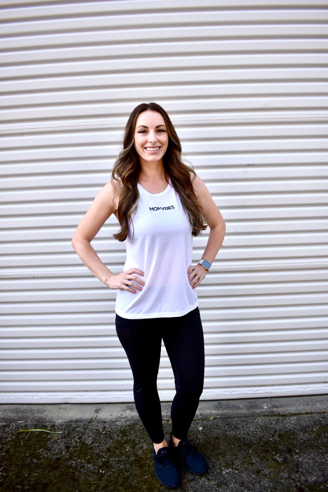 MomVibes Drop Arm Tank Top