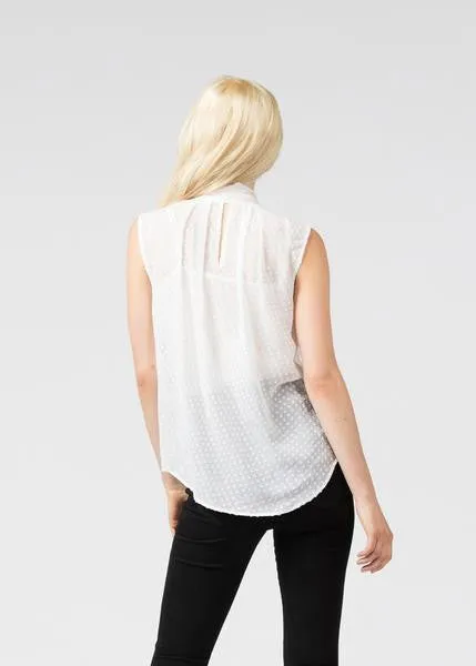 Necktie Sleeveless Blouse