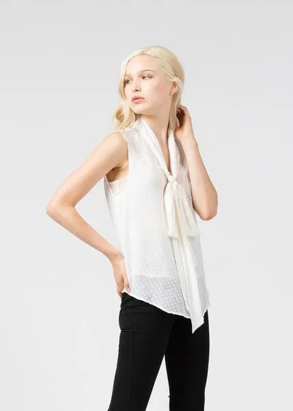 Necktie Sleeveless Blouse