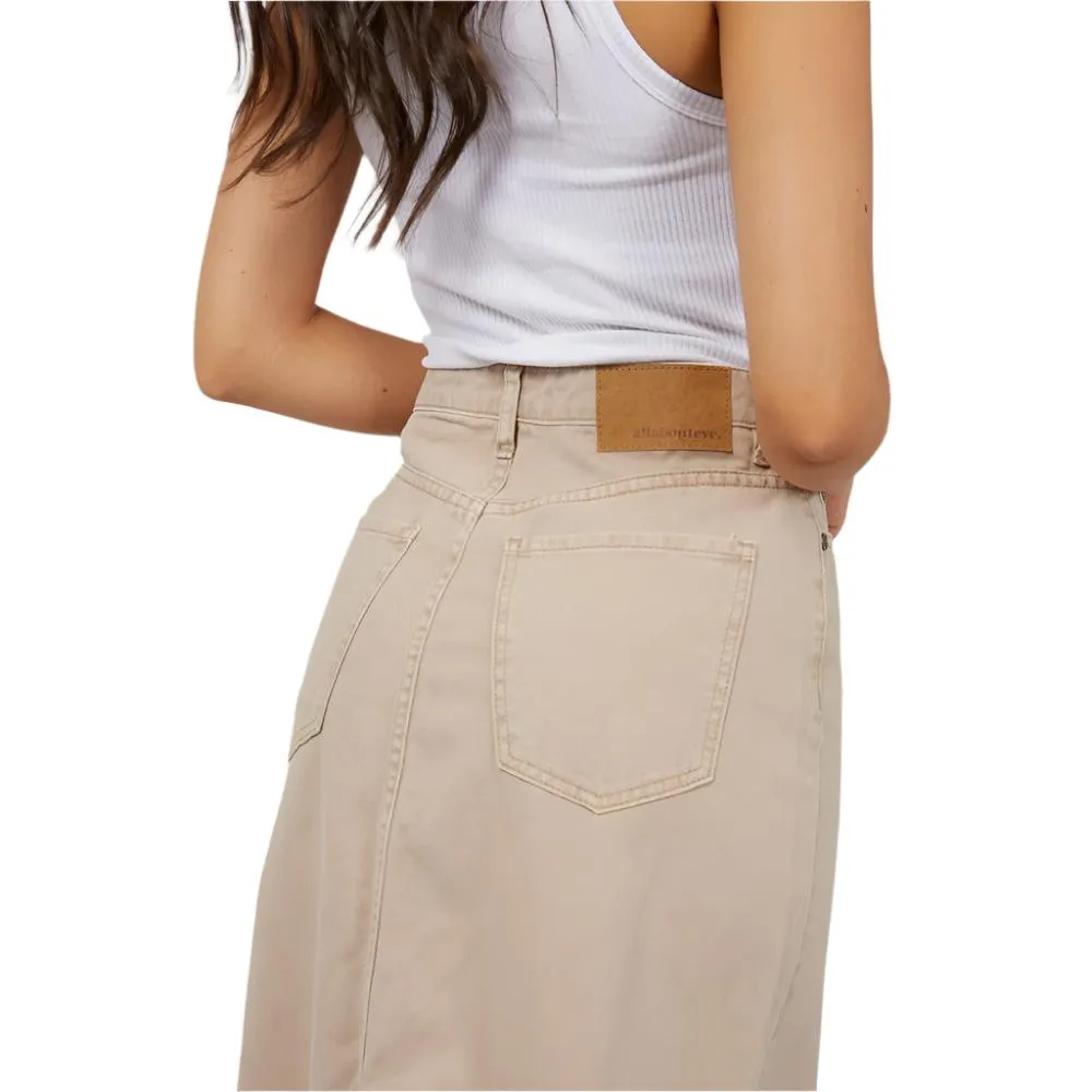 Pia Maxi Skirt - Beige - Womens