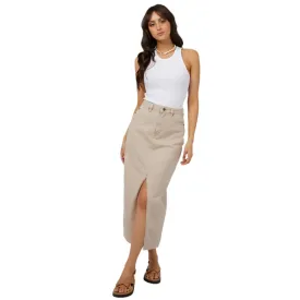 Pia Maxi Skirt - Beige - Womens