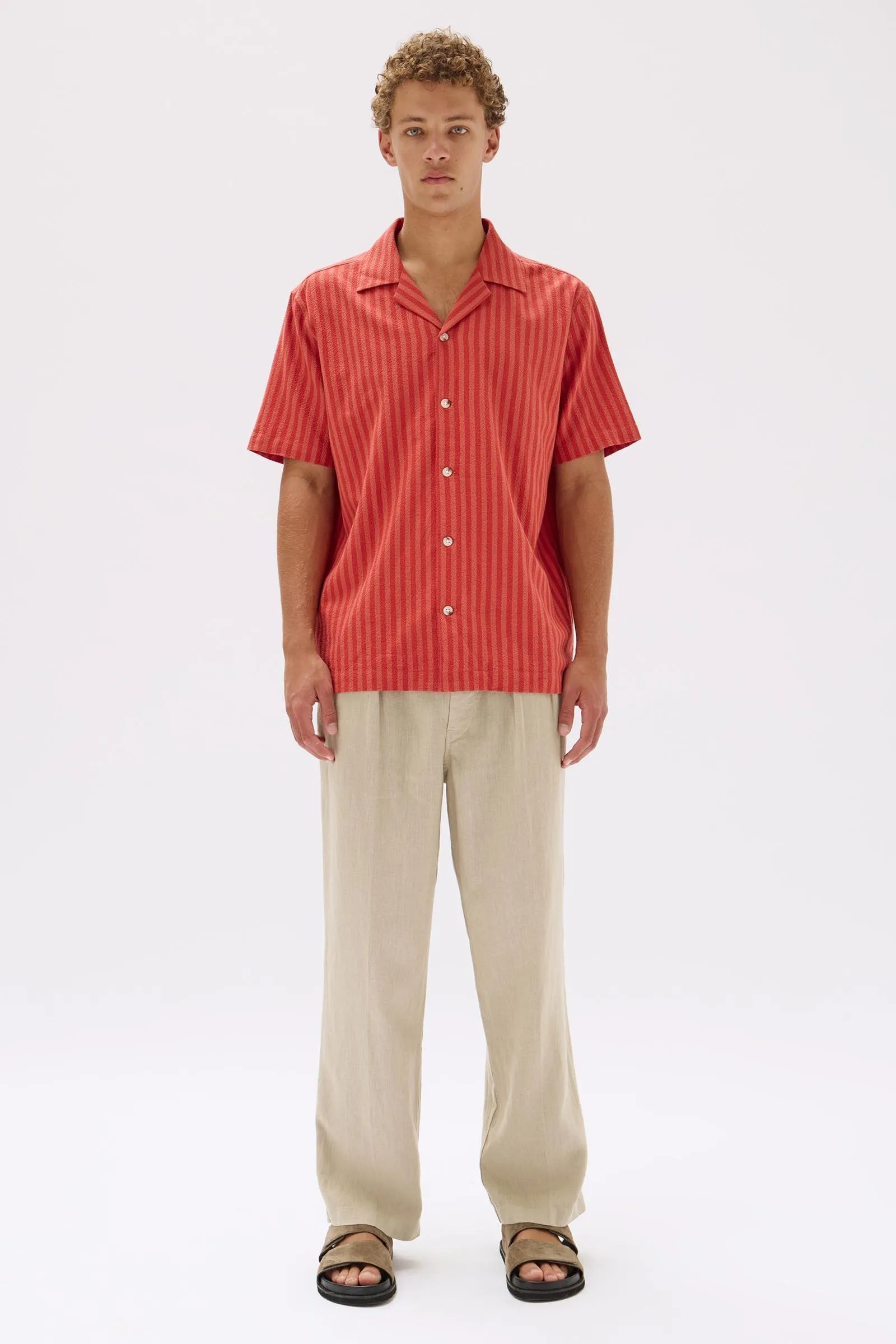 Pierce Seersucker Stripe Short Sleeve Shirt