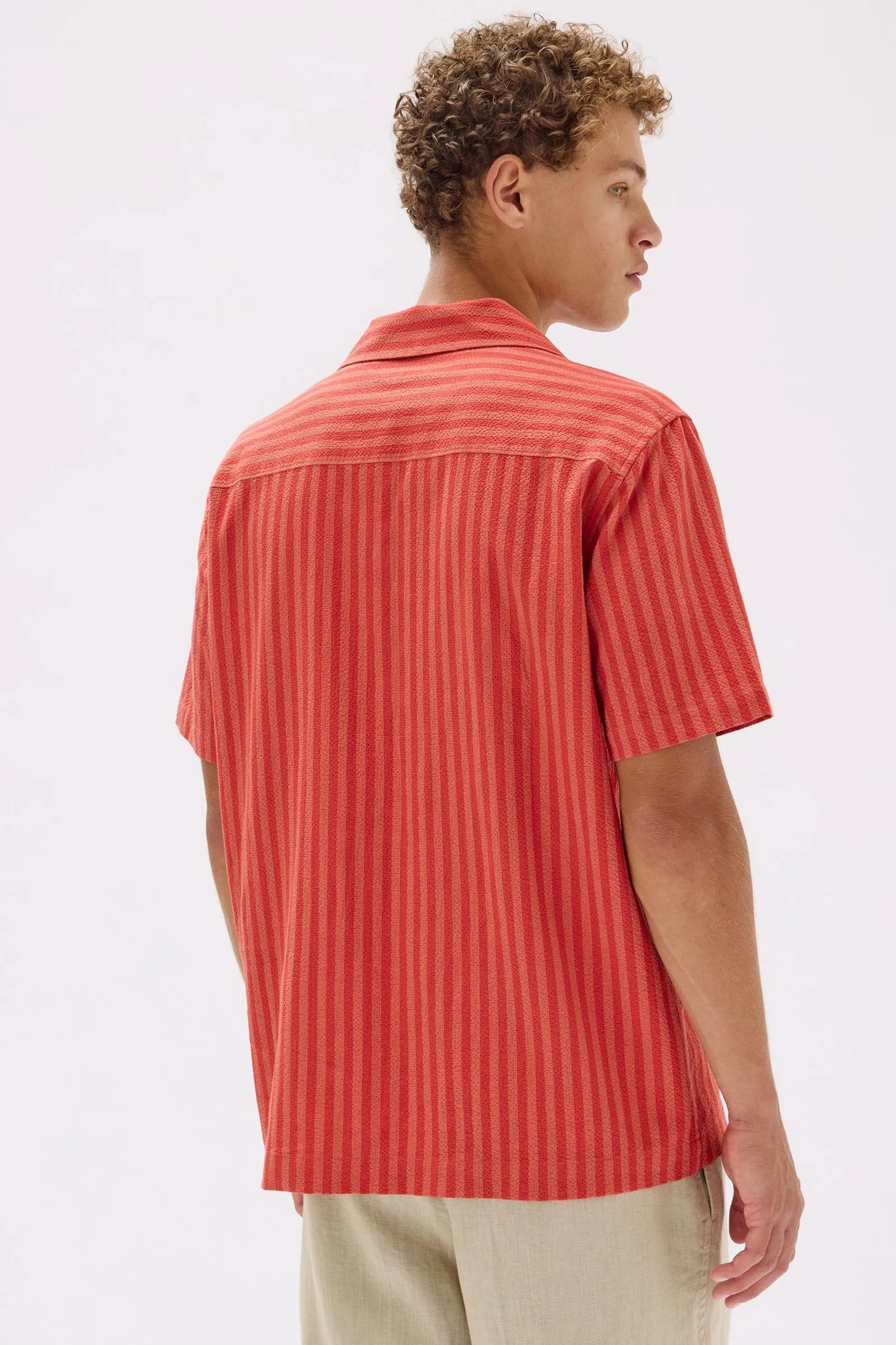 Pierce Seersucker Stripe Short Sleeve Shirt