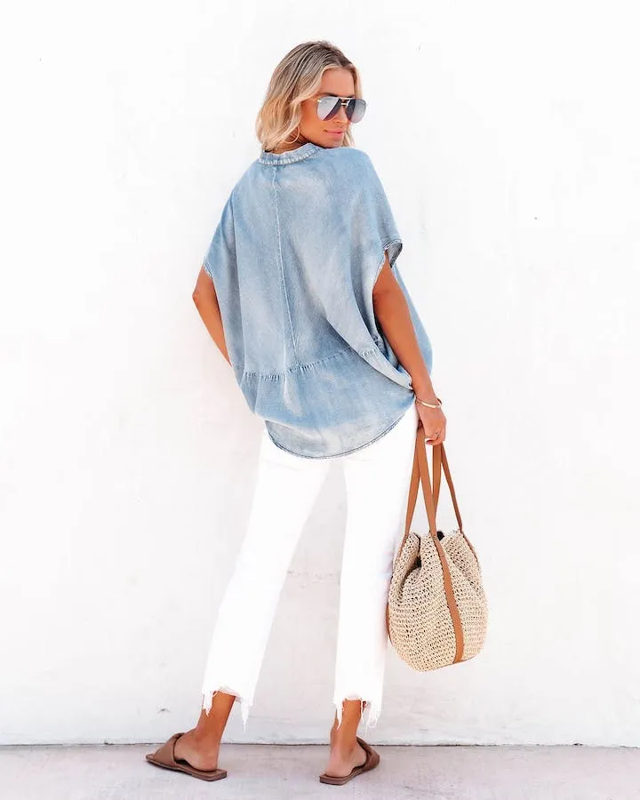 Relaxed Chambray Top