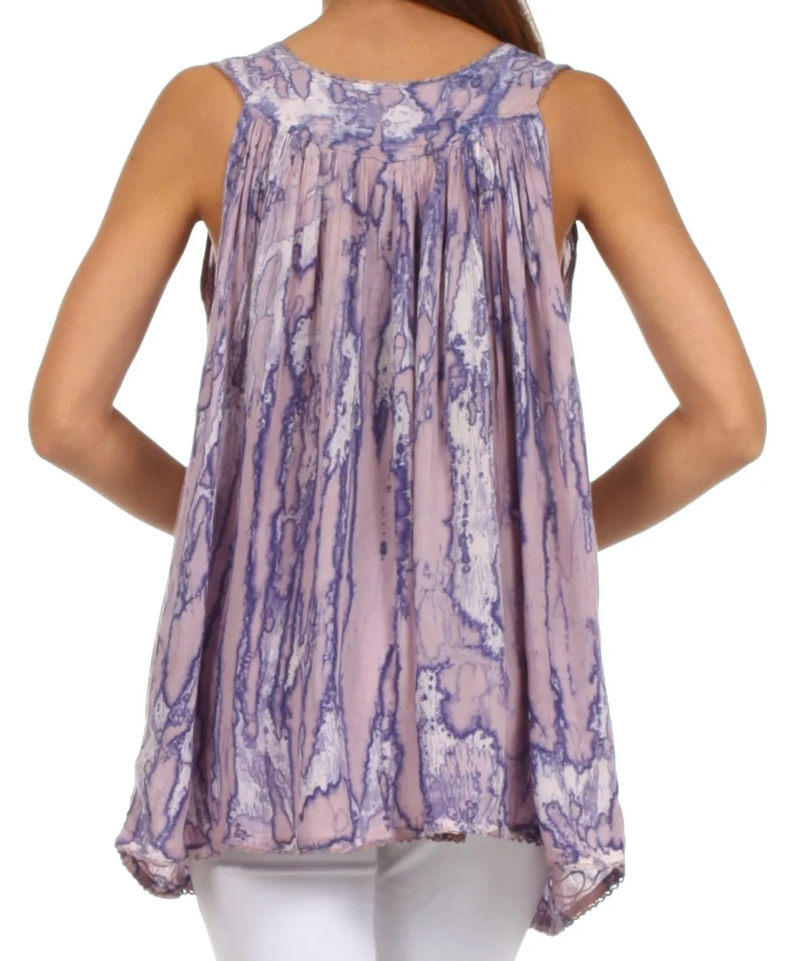 Sakkas Boho Love Sleeveless Blouse