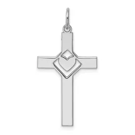 Silver Laser Designed Latin Cross Pendant