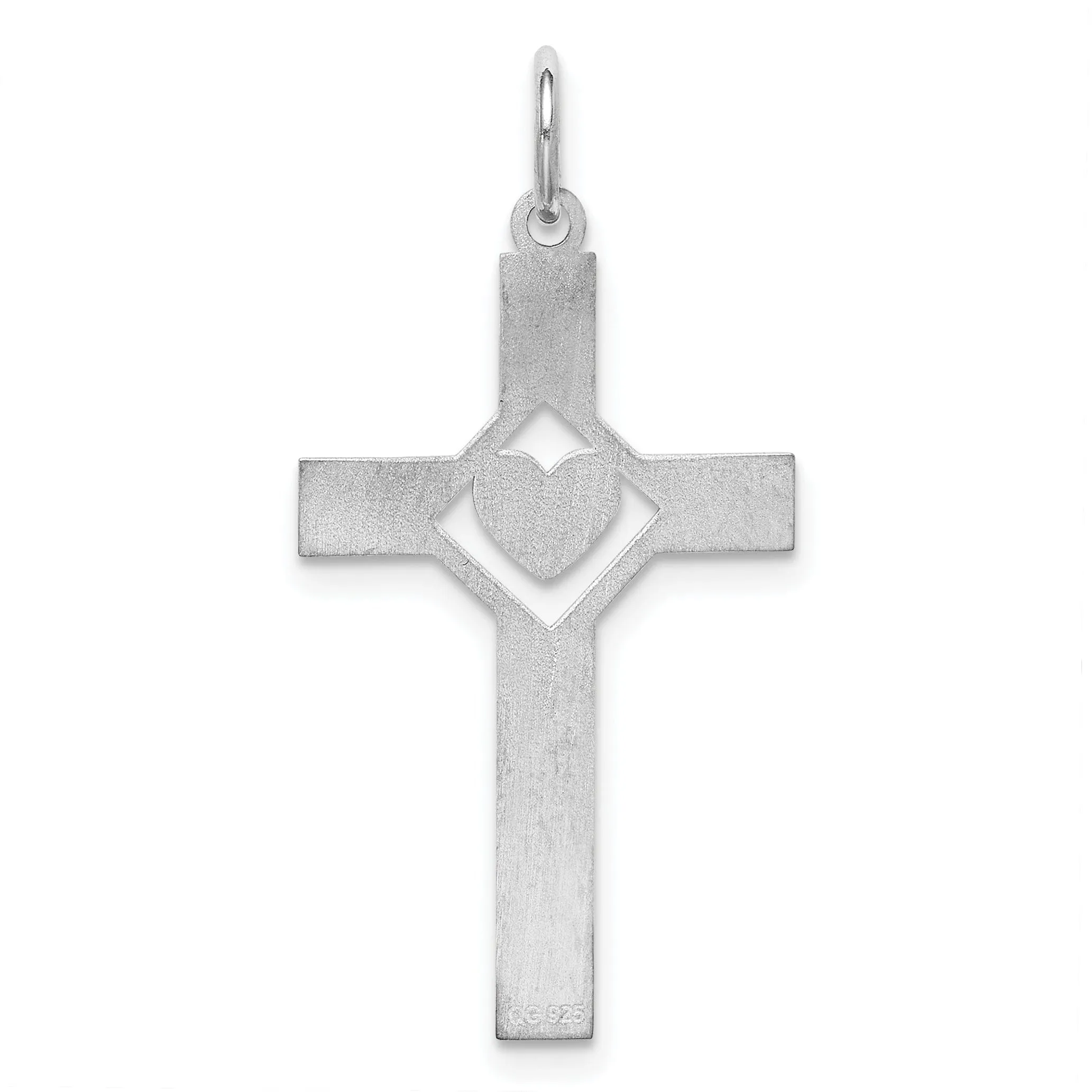 Silver Laser Designed Latin Cross Pendant