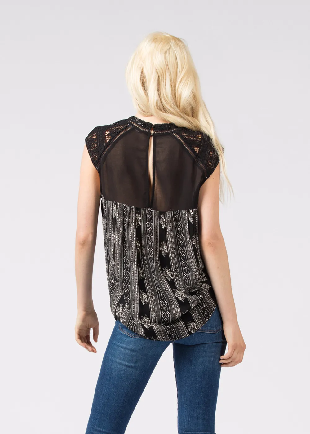 Sleeveless Lace Blouse