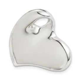 Sterling Silver Trendy Heart Pendant